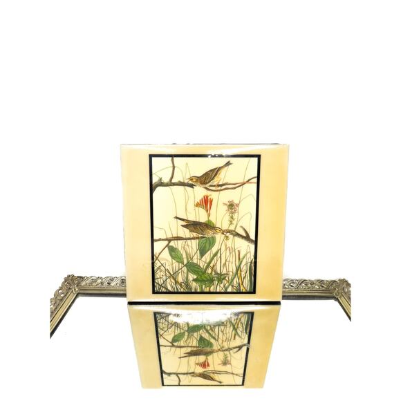 Vintage John James Audubon Savannah Sparrow Birds Wall Hanging Tile - Picture 1 of 10